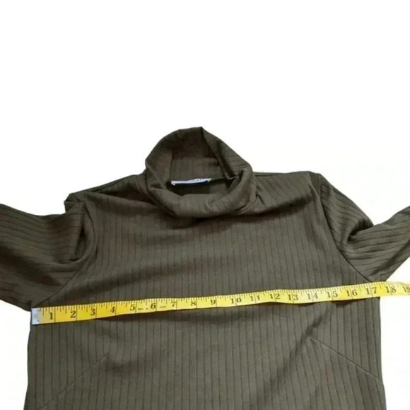 Cokluch Kim Sweater Goblincore Casual Office Women's Small Oregano Green Ribbed - Picture 12 of 13